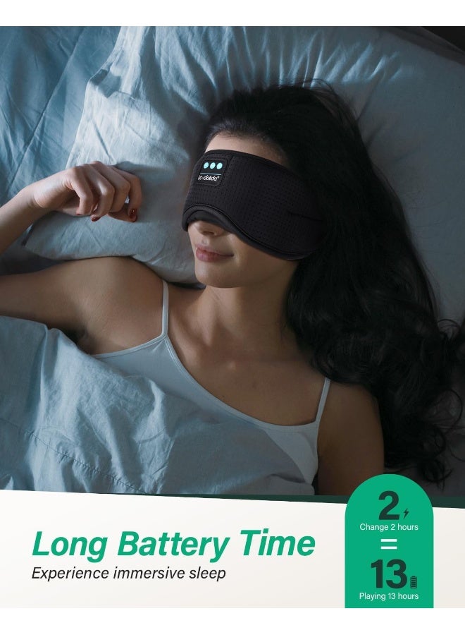 LC-dolida Sleep Headphone, Bluetooth Wireless White Noise Sleeping Eye Mask, 3D Breathable Sleep Mask with Timer for Sleeping Travel Relaxation, Meditation, Cool Gadgets for Women Man - Image 5